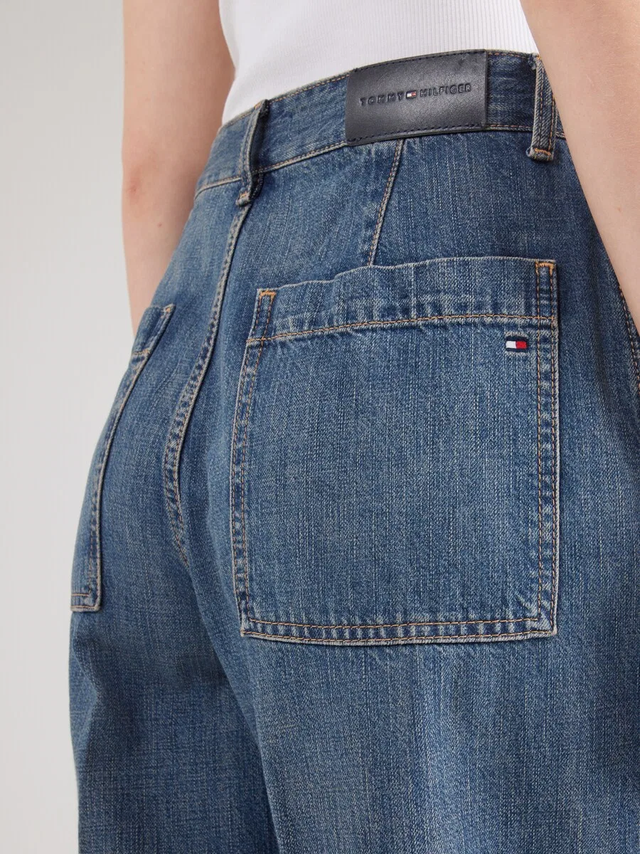 Джинсы Tommy Hilfiger с широкими штанинами, синего цвета — фото 2