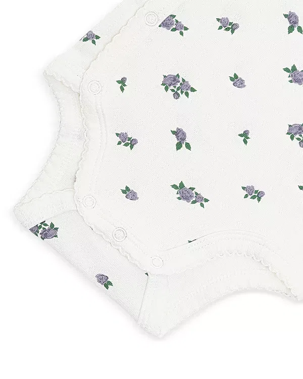 Детский боди-кимоно с v-образным вырезом Kyte Baby, Spray Rose — фото 2