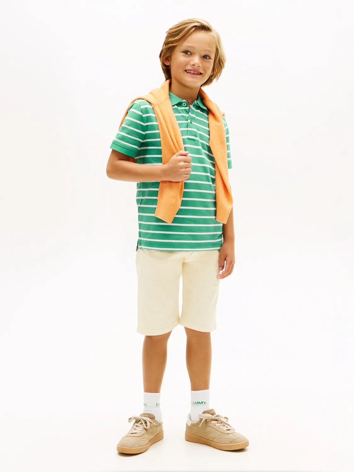 Поло Tommy Hilfiger Essential Regular Fit Signature, зеленый — фото 2