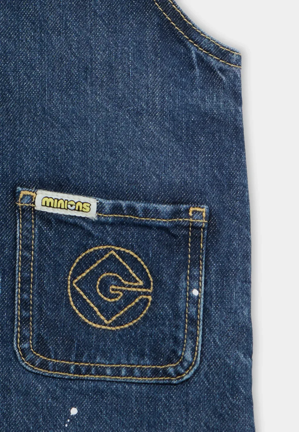 Детское джинсовое платье с миньонами Guess, Blue Denim — фото 2