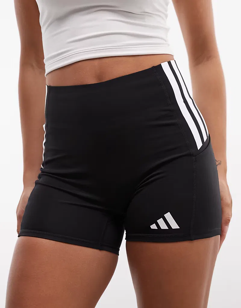 Облегающие беговые шорты Adidas Adizero, черный — фото 4