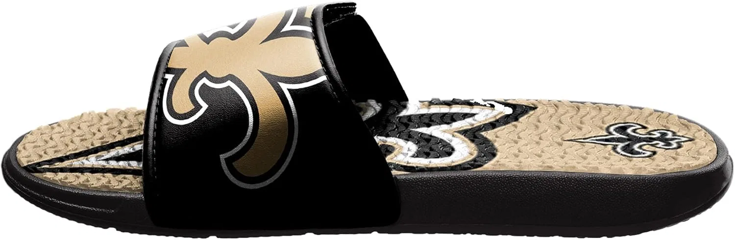 Мужские спортивные тапочки FOCO Legacy Velcro Sport Slide New York Giants Legacy Sport с застежкой-липучкой - размер Large, Colour Block Big Logo. — фото 4