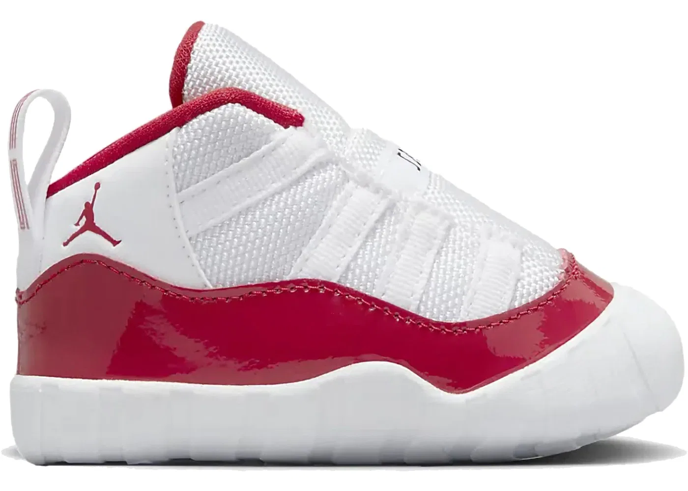 Детские пинетки-кроссовки с высоким верхом Jordan 11 Retro Crib Bootie, White/Varsity Red-Black