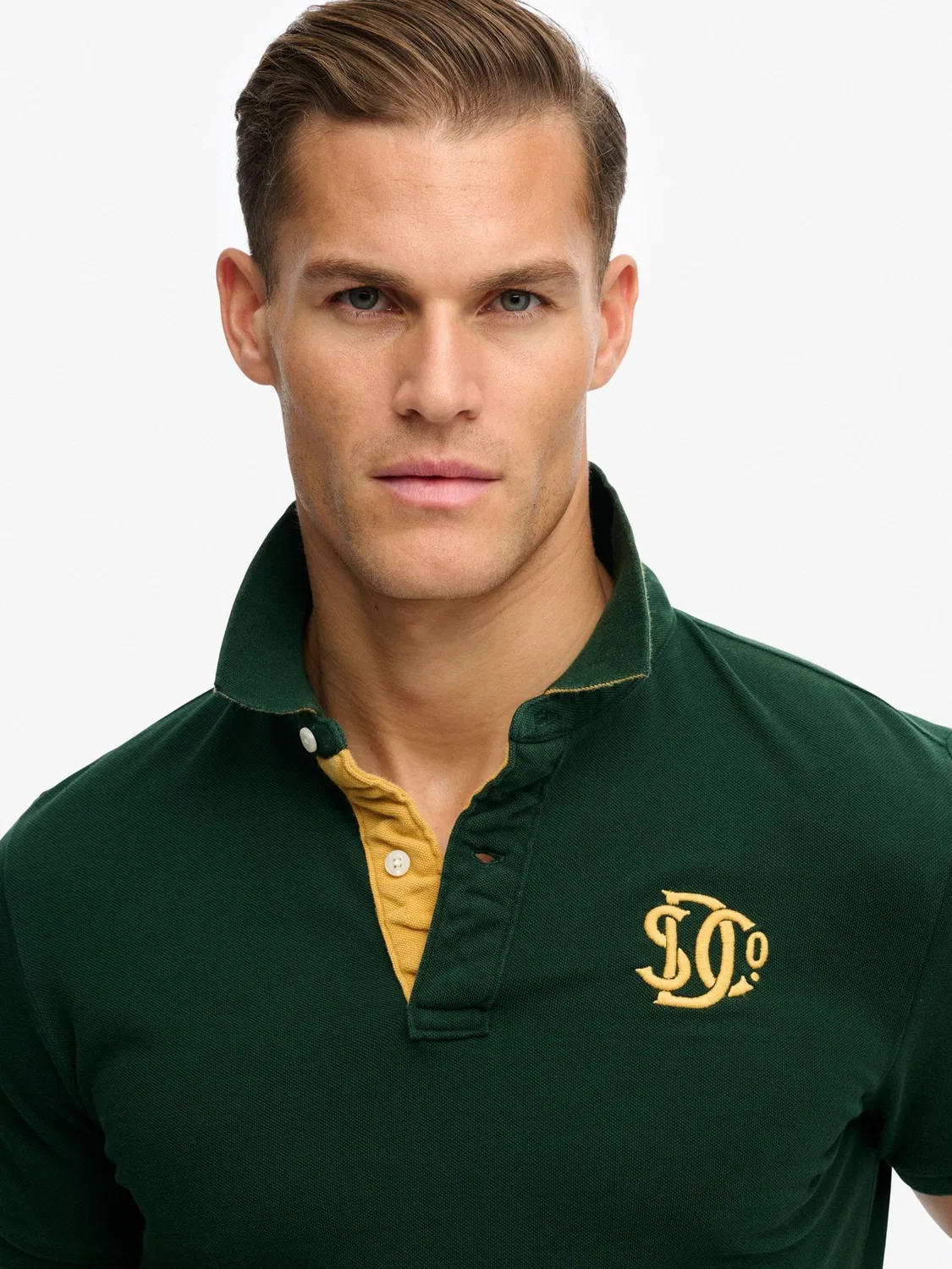 Поло Monogram, свободный крой Superdry, зеленый — фото 4