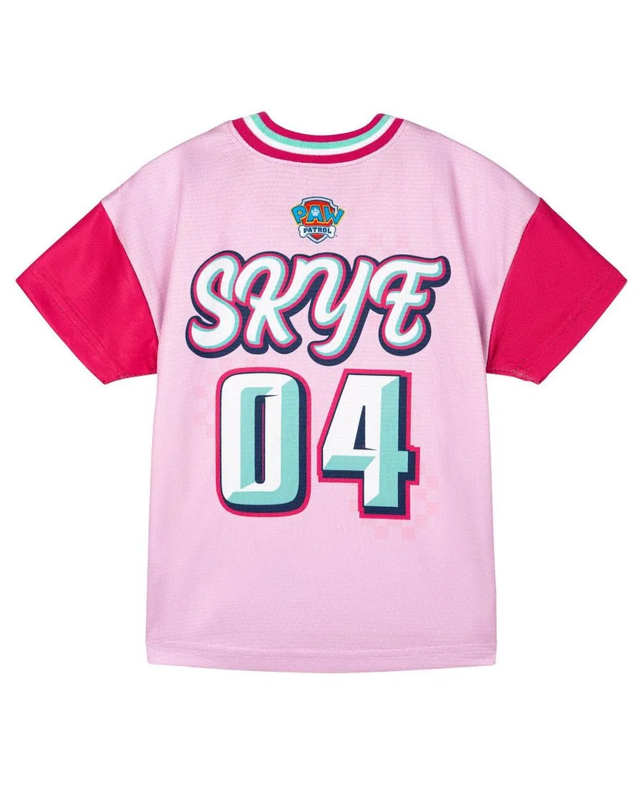 Детская футболка с длинным рукавом с принтом PAW Patrol, модель Athletic Short Sleeve Tee Paw Patrol, Dark Pink Skye — фото 3