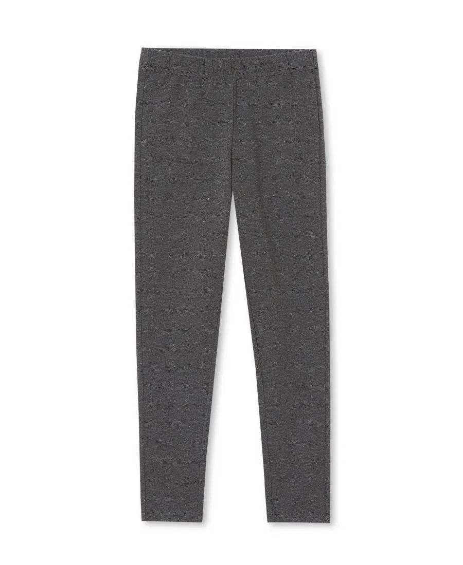 Леггинсы с усиленной тканью Tough Cotton с принтом Lands' End, Charcoal Heather