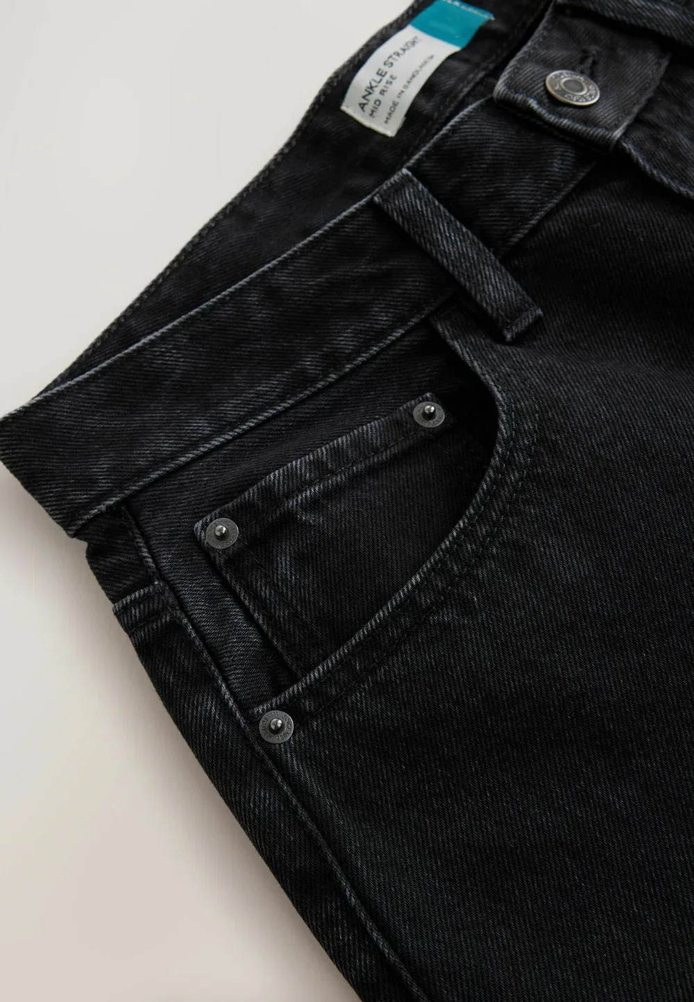 Джинсы прямого кроя до щиколотки - джинсы прямого кроя Next, Washed Black — фото 2