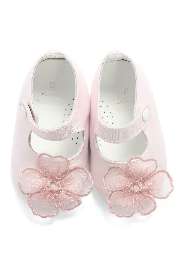 Балетки с цветочной аппликацией Ballerine Monnalisa, pink, розовый — фото 3