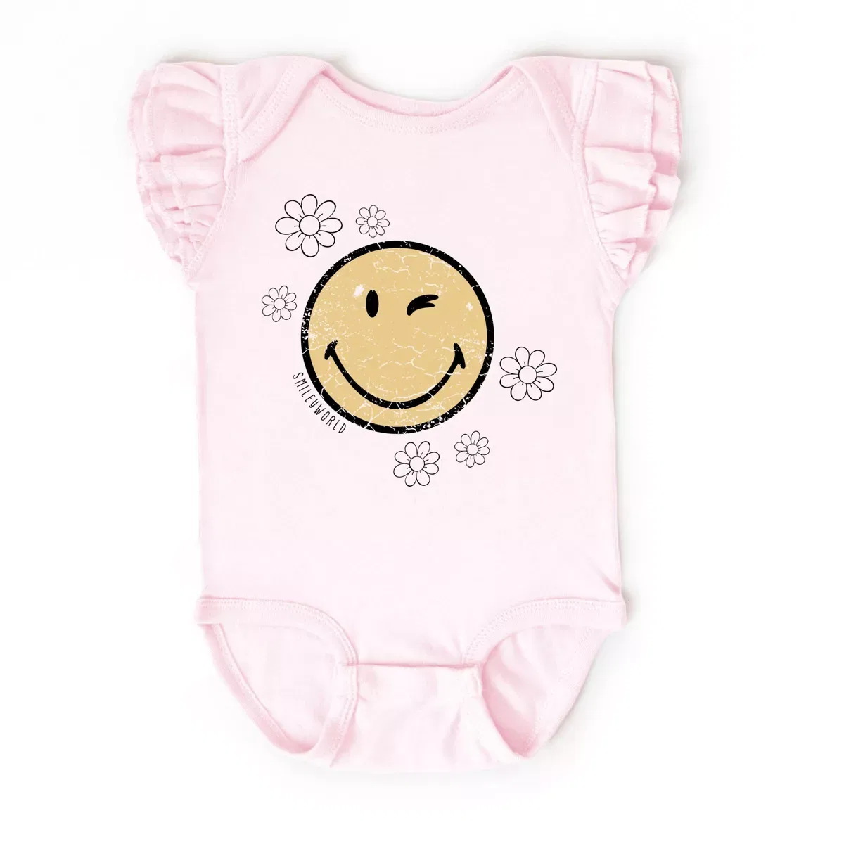 Детское боди для девочек с принтом SmileyWorld Flower Outline The Juniper Shop, Ballerina