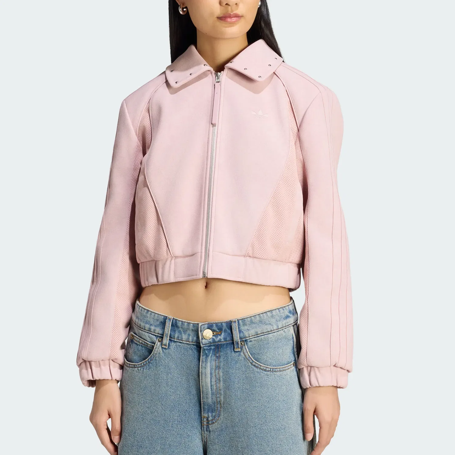 Женская куртка с лацканами Light Pink Adidas Originals, Light Pink — фото 3
