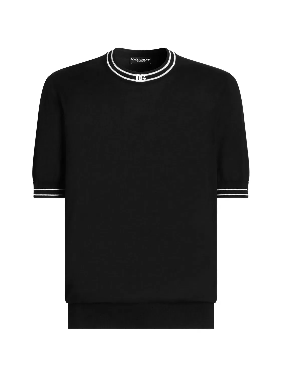 Футболка шелковая черная Dolce & Gabbana, черный