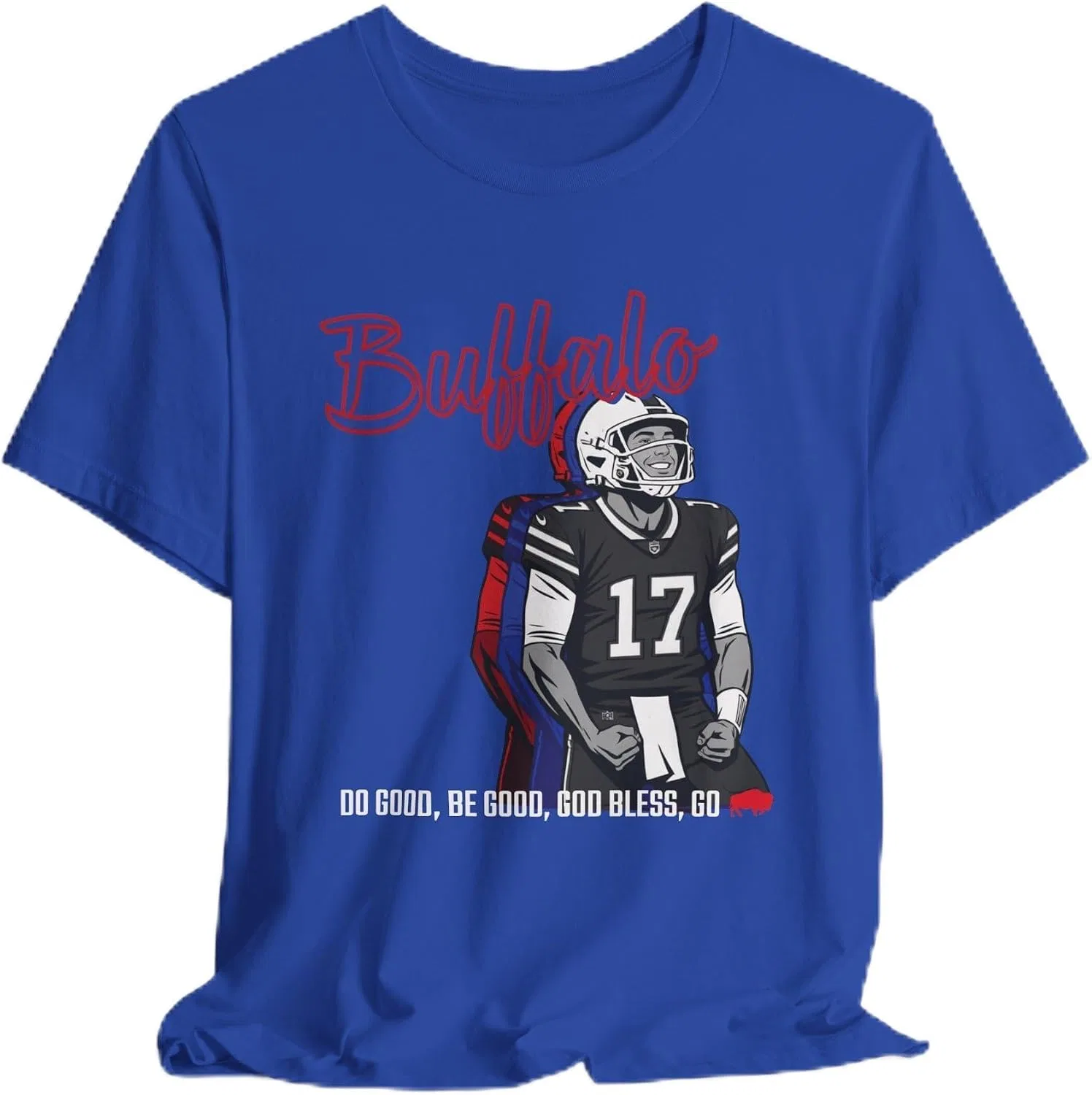 Футболка с вдохновляющим принтом Buffalo Football Fan Faith Shirt, True Royal