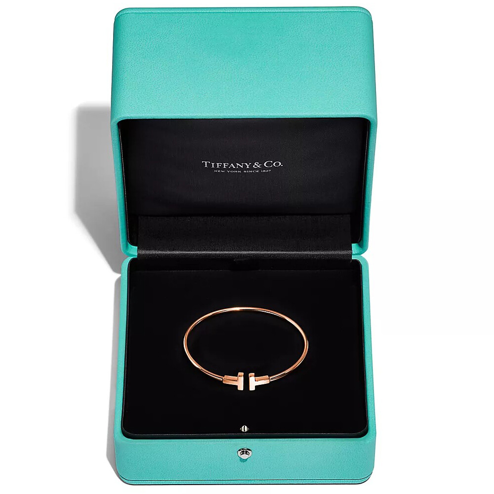 Браслет Tiffany & Co Tiffany T Wire, розовое золото — фото 4