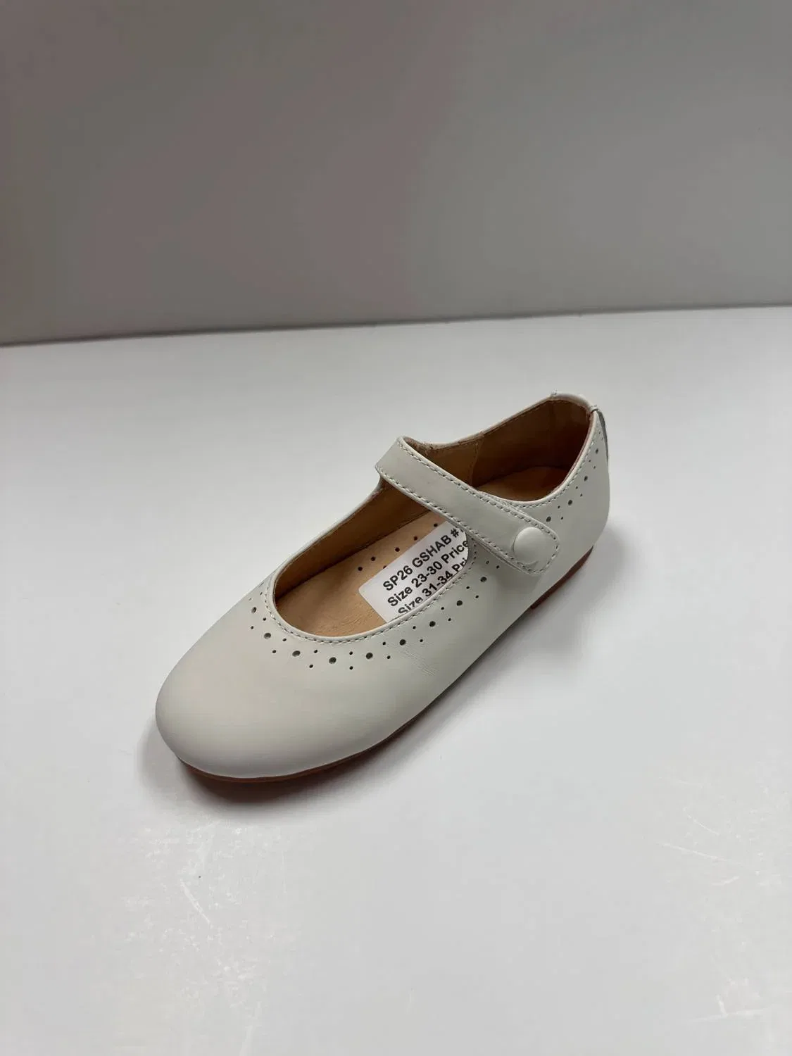 Детские туфли Мэри Джейн с отделкой Violet Dots 1936, Ivory Leather