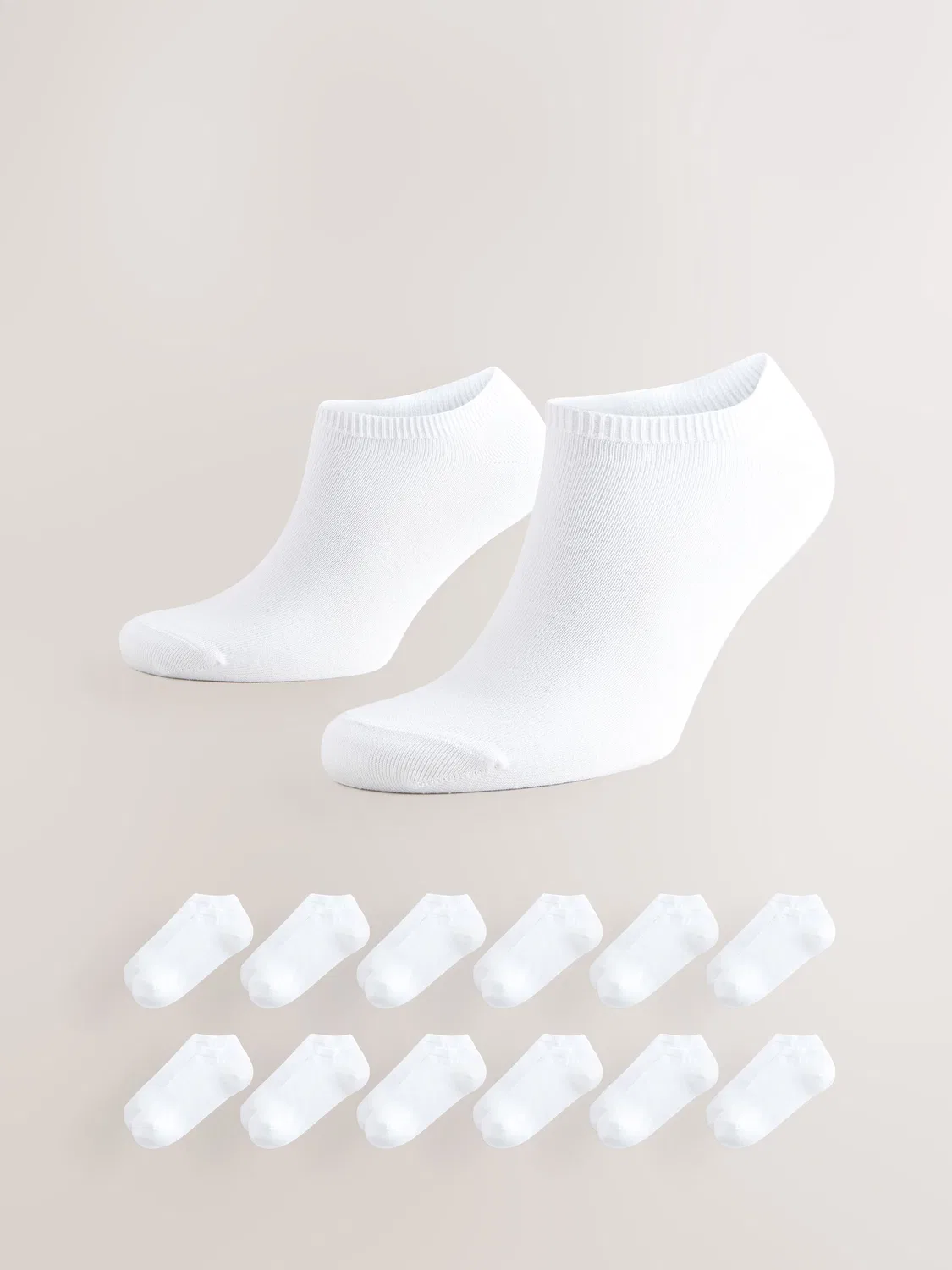 Носки повседневные, 12 пар, White Trainer Socks Next, белый