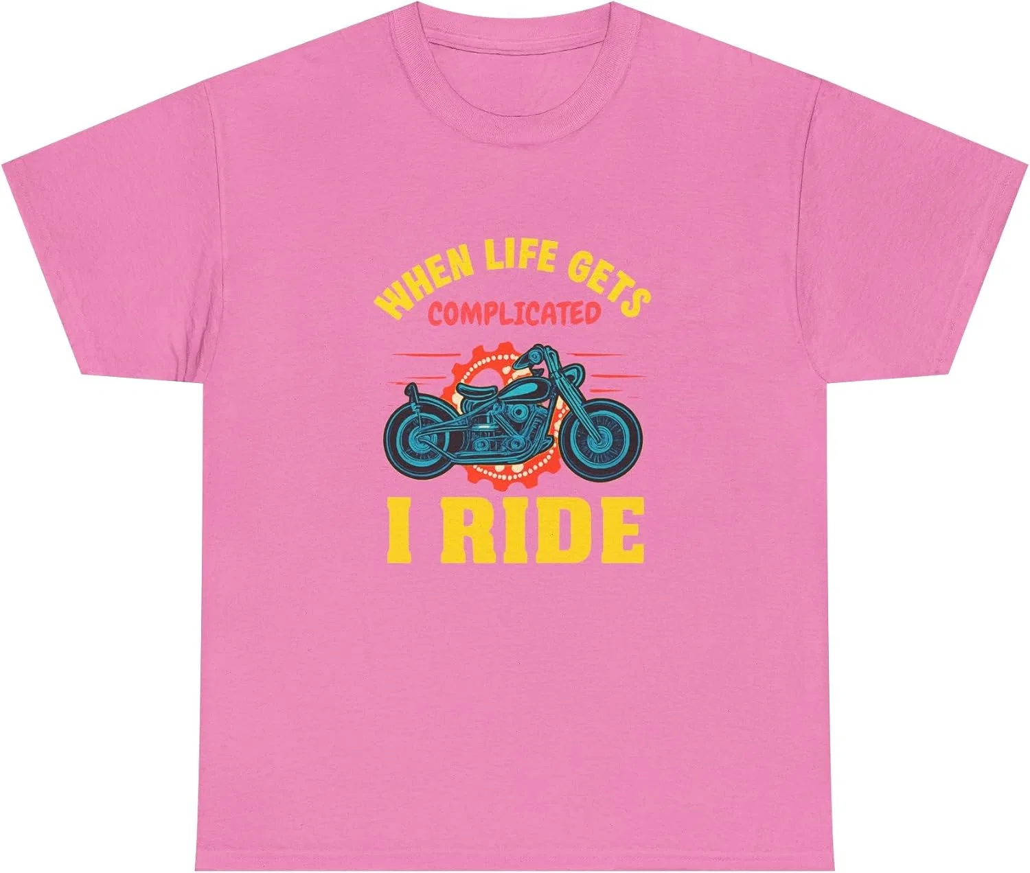 Футболка с принтом Motorcycle Quote Heavy Cotton, Azalea