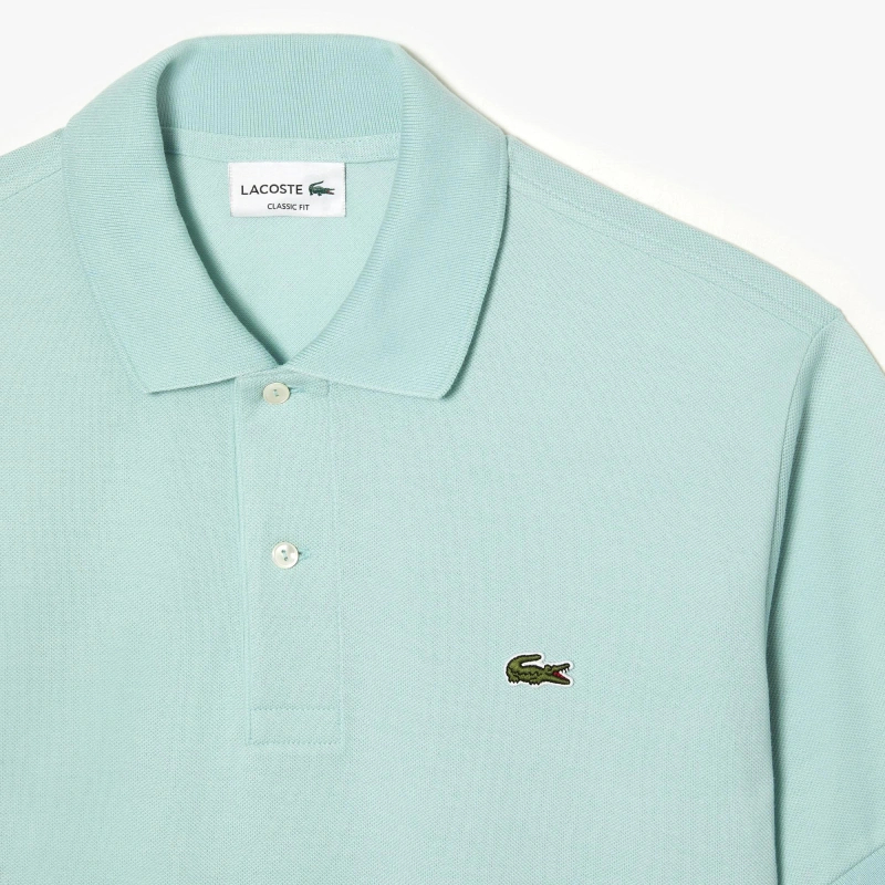 Поло Lacoste Logo-Patched Short-Sleeve, мятно-зеленый — фото 2