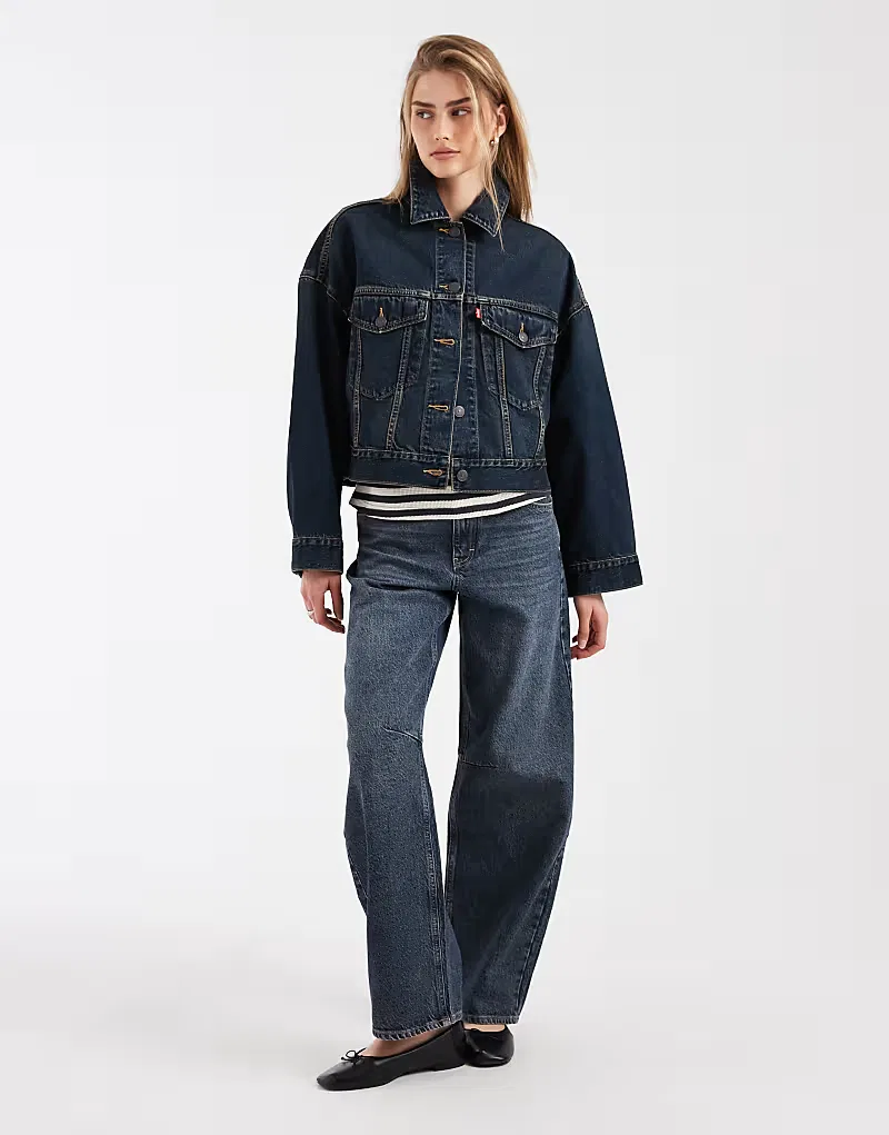 Свободные укороченные джинсы-тракеры Levi's, синий