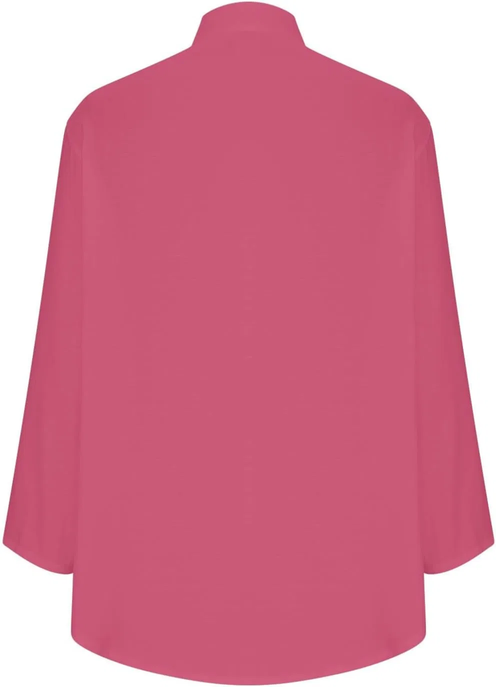 Женская туника из хлопка и льна, свободного кроя, A-hot Pink — фото 4