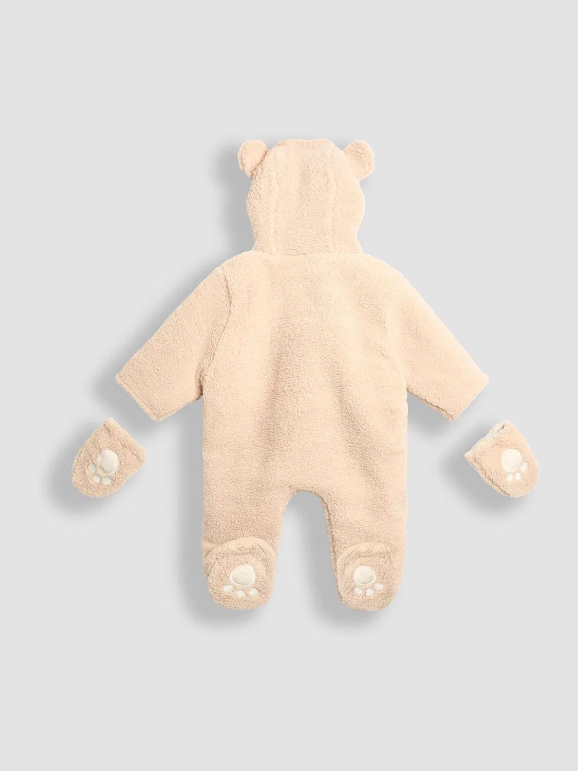 Комбинезон-конверт с капюшоном-мишкой Brown Bear Cosy Borg, JoJo Maman Bébé, коричневый — фото 4