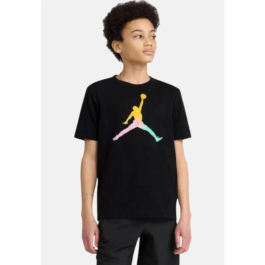 Детская футболка с принтом Jordan Tie Dye, Nike, Черный