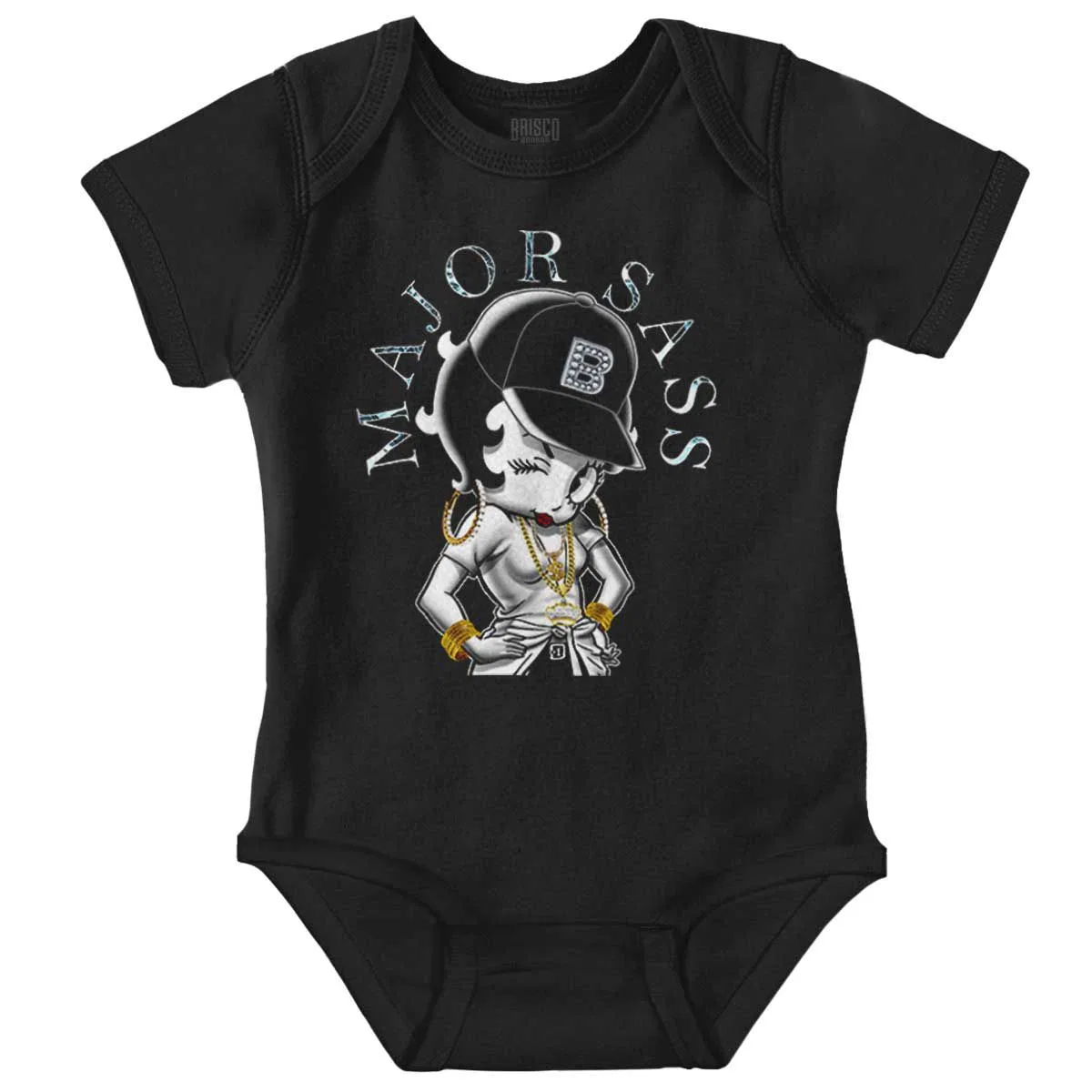 Детский боди-комбинезон для девочек с принтом Betty Boop Bling Major Sass Brisco Brands, Black