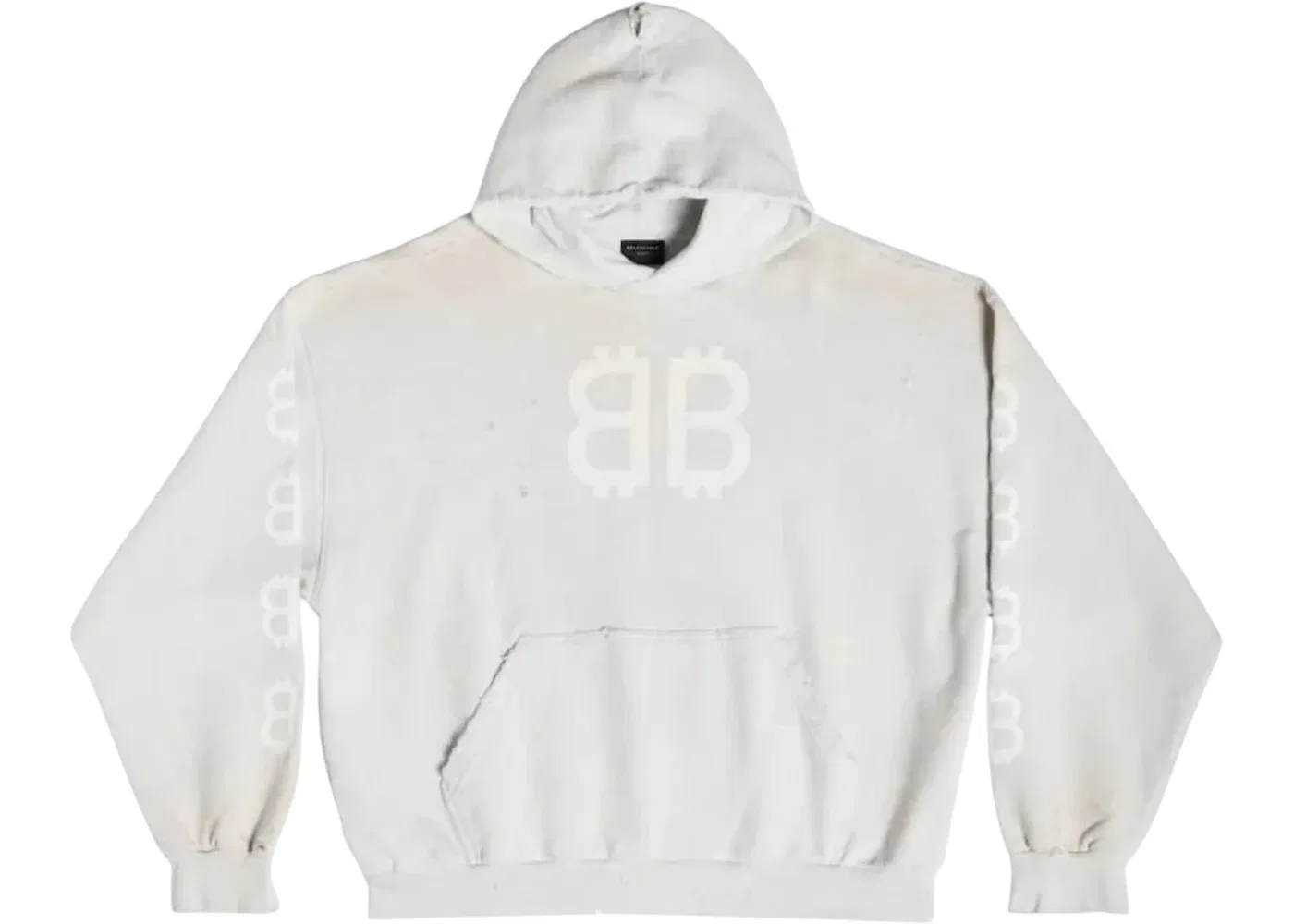 Мужской худи средней посадки Crypto Medium Fit Hoodie Balenciaga, Off White