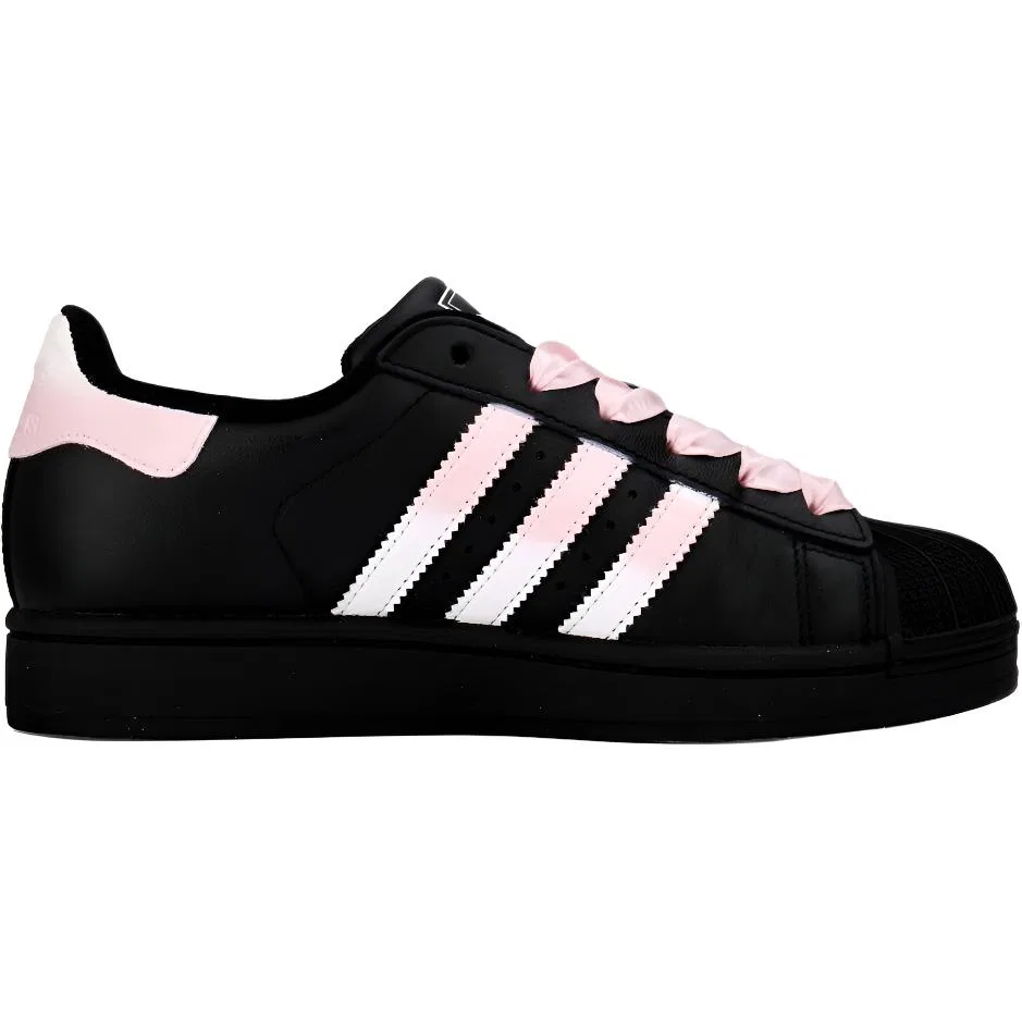 Детские кроссовки на низком ходу с кожаным верхом Adidas Originals, Pink Black Gradient — фото 3