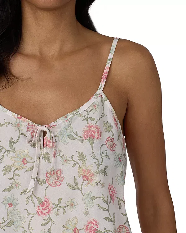 Женская пижама с цветочным принтом Sleeveless Classic Woven Cami Top Ankle Pant Pajama Set Ralph Lauren, Blush — фото 2