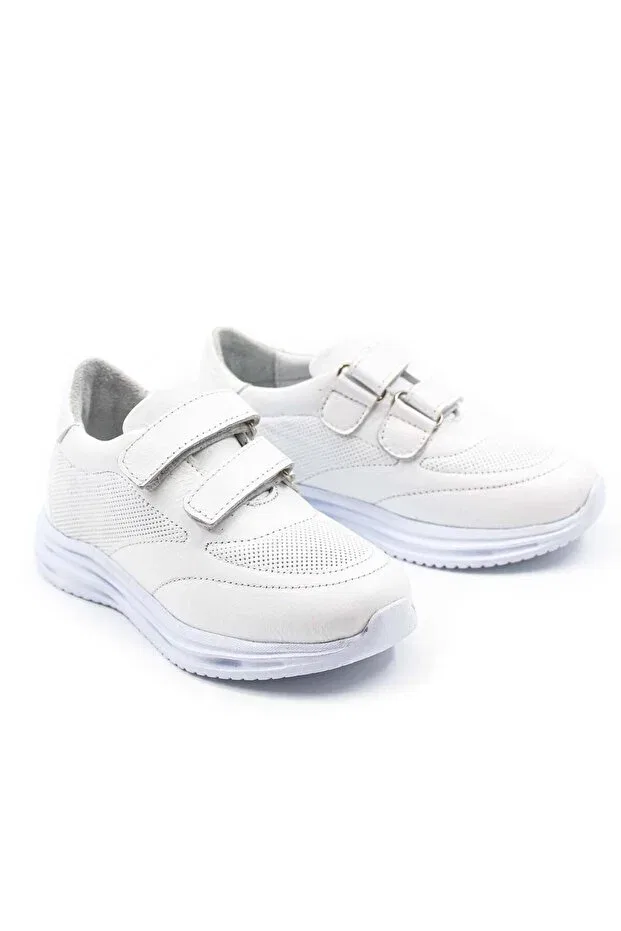 Детские туфли на низком каблуке без каблука Unisex Generic Brands, White