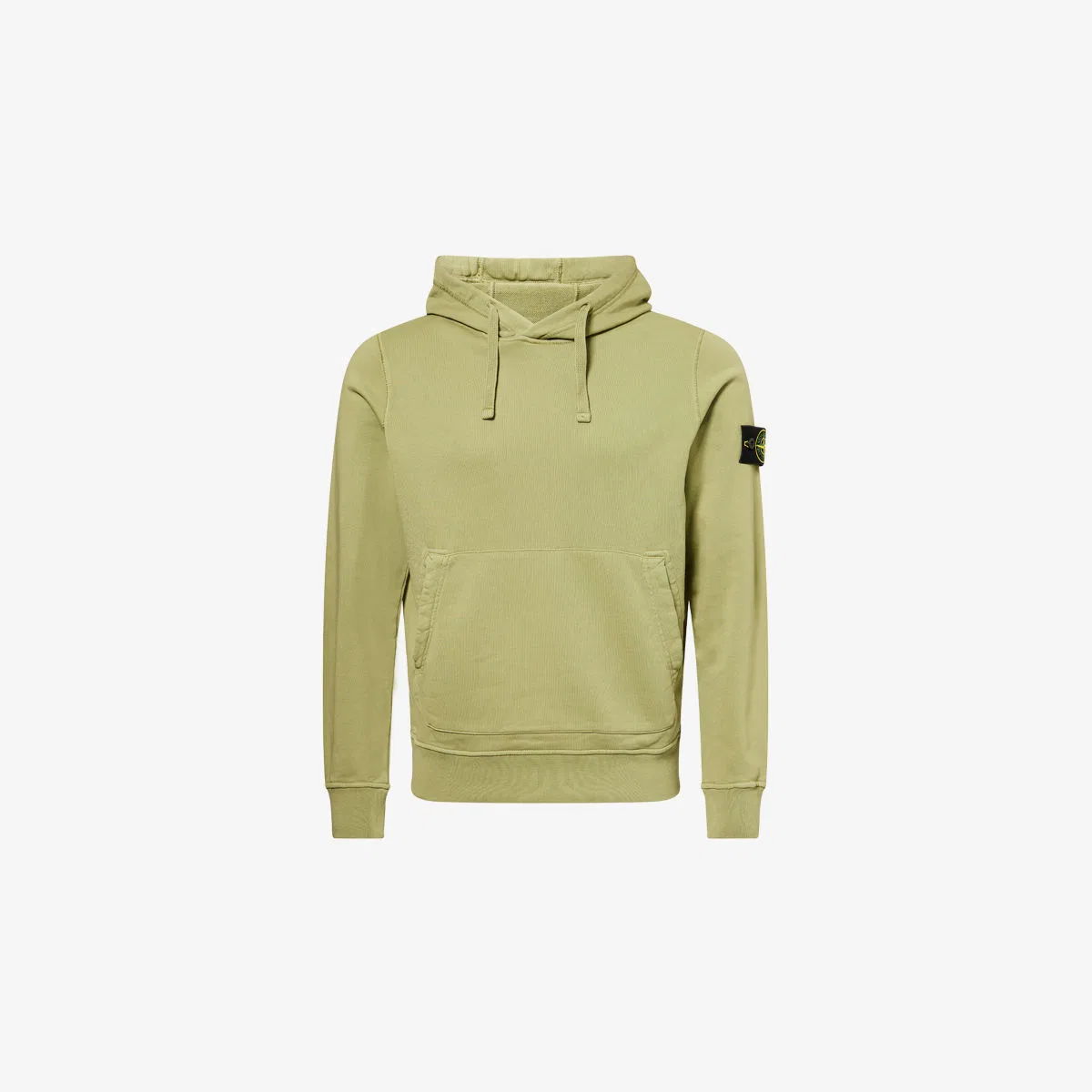 Толстовка из хлопкового трикотажа с фирменным значком «Карман кенгуру» Stone Island, зеленый