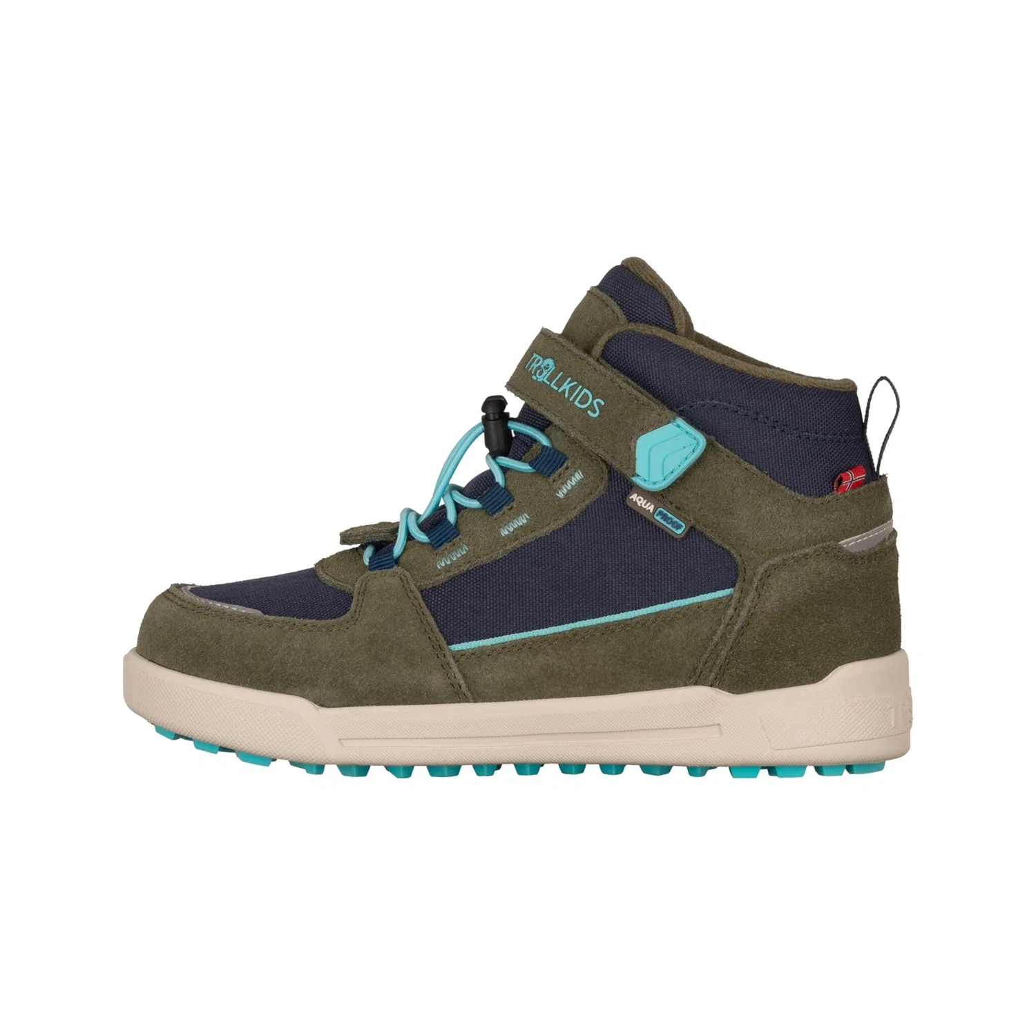 Детские зимние ботинки водонепроницаемые KIDS GRYLLEFJORD MID CUT TROLLKIDS, Mystic Blue/Pine Green/Arctic Blue — фото 2