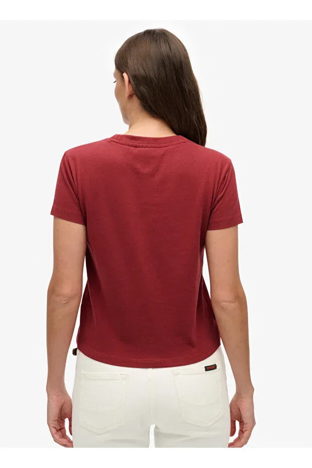 Женская футболка с принтом Superdry, Burgundy — фото 3