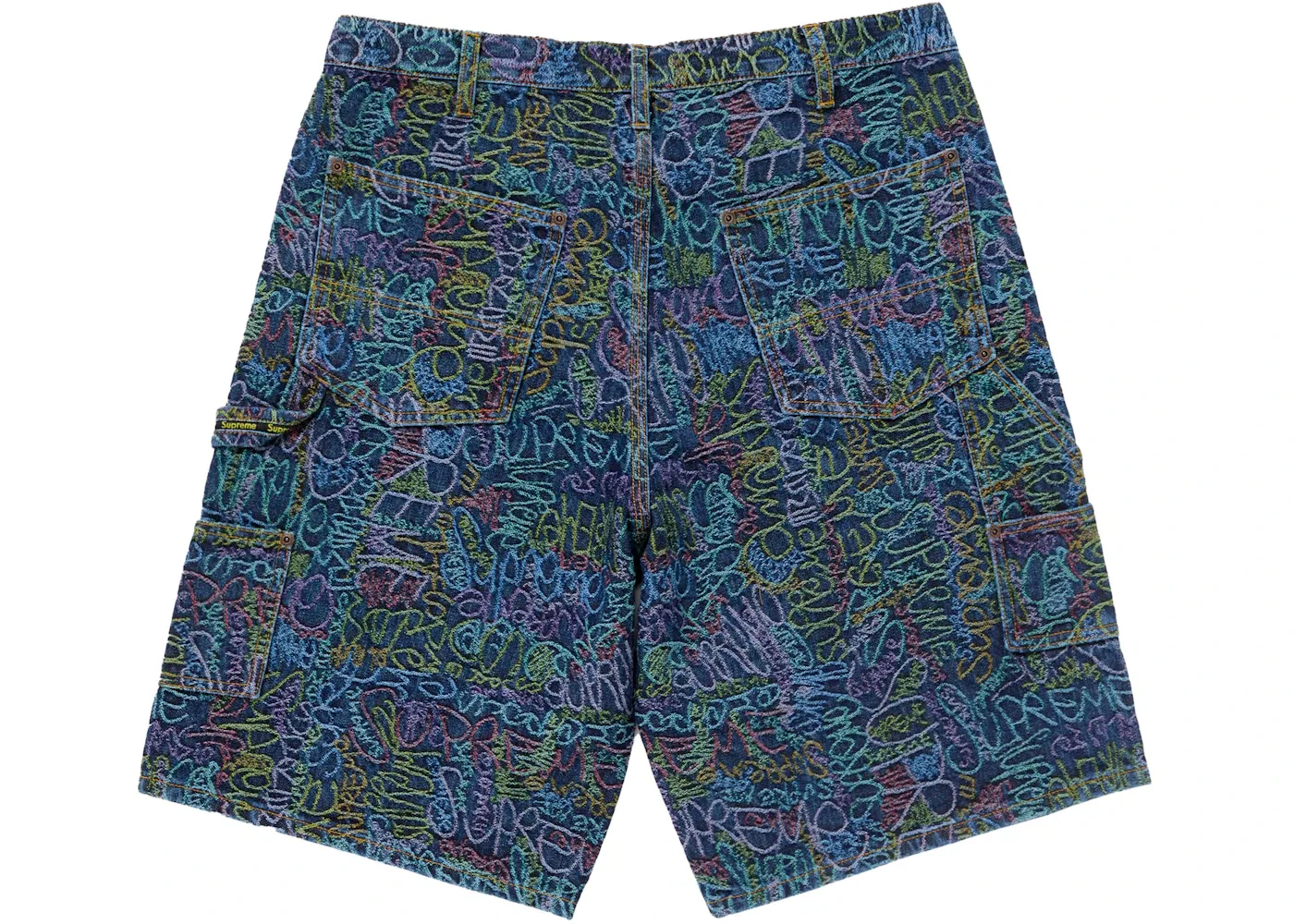 Мужские шорты с принтом Handwriting Supreme, Indigo — фото 2