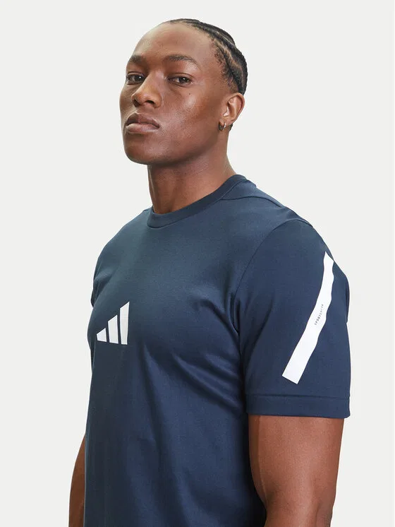 Футболка regular fit Adidas, темно-синий — фото 4