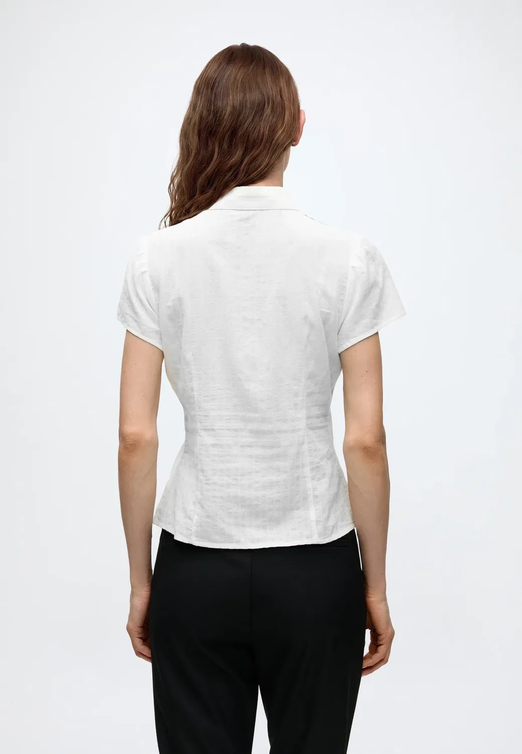 Блузка на пуговицах Gap, New Off White — фото 3