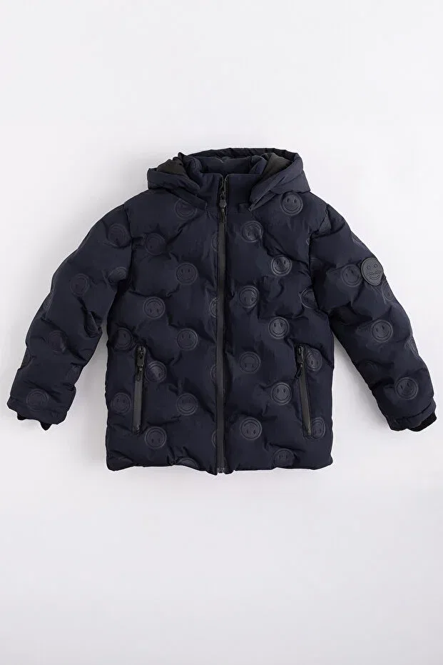 Детское пальто для девочек с принтом Enucuzburası, Navy Blue — фото 3