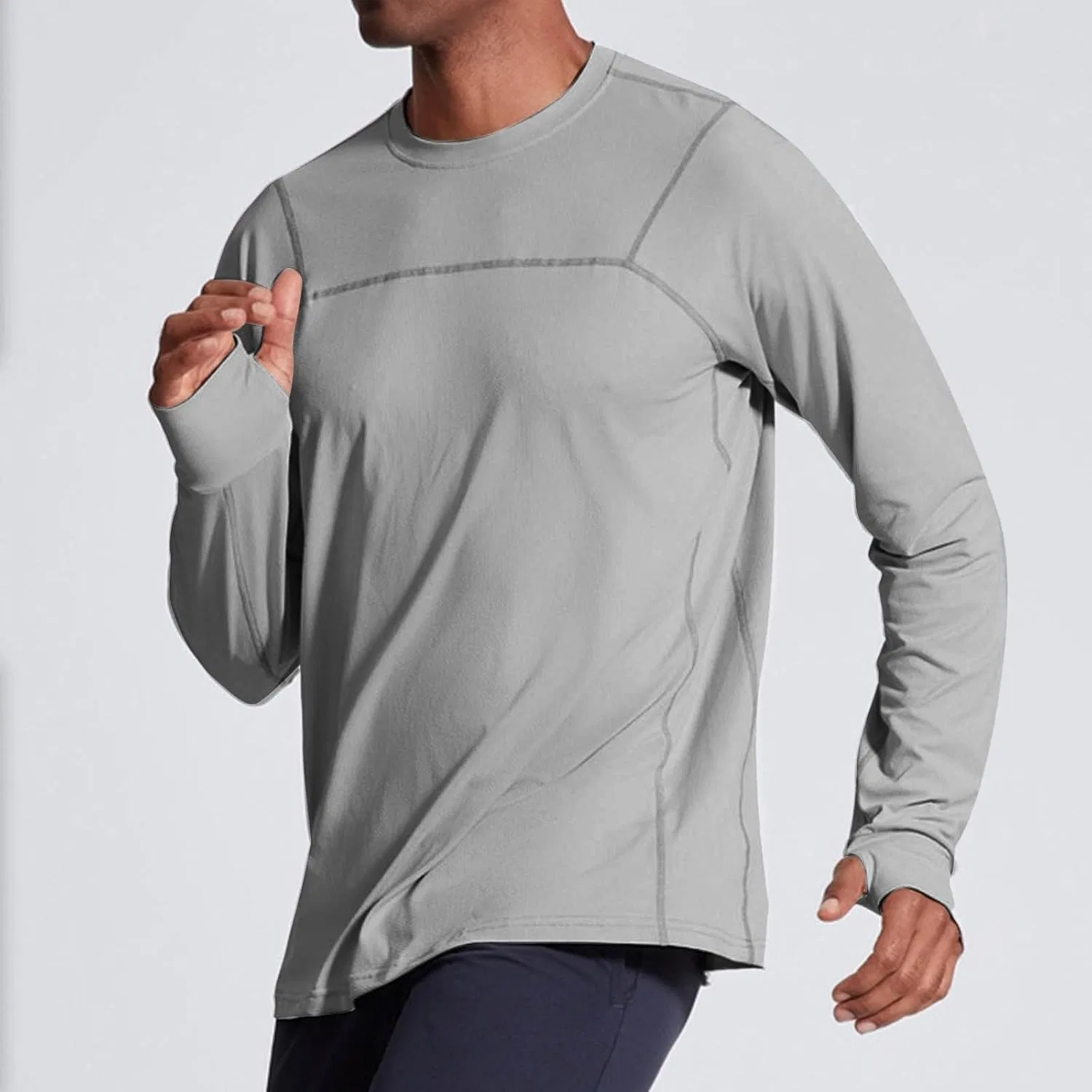 Мужская футболка с длинным рукавом Athletic Shirts, Gray — фото 2