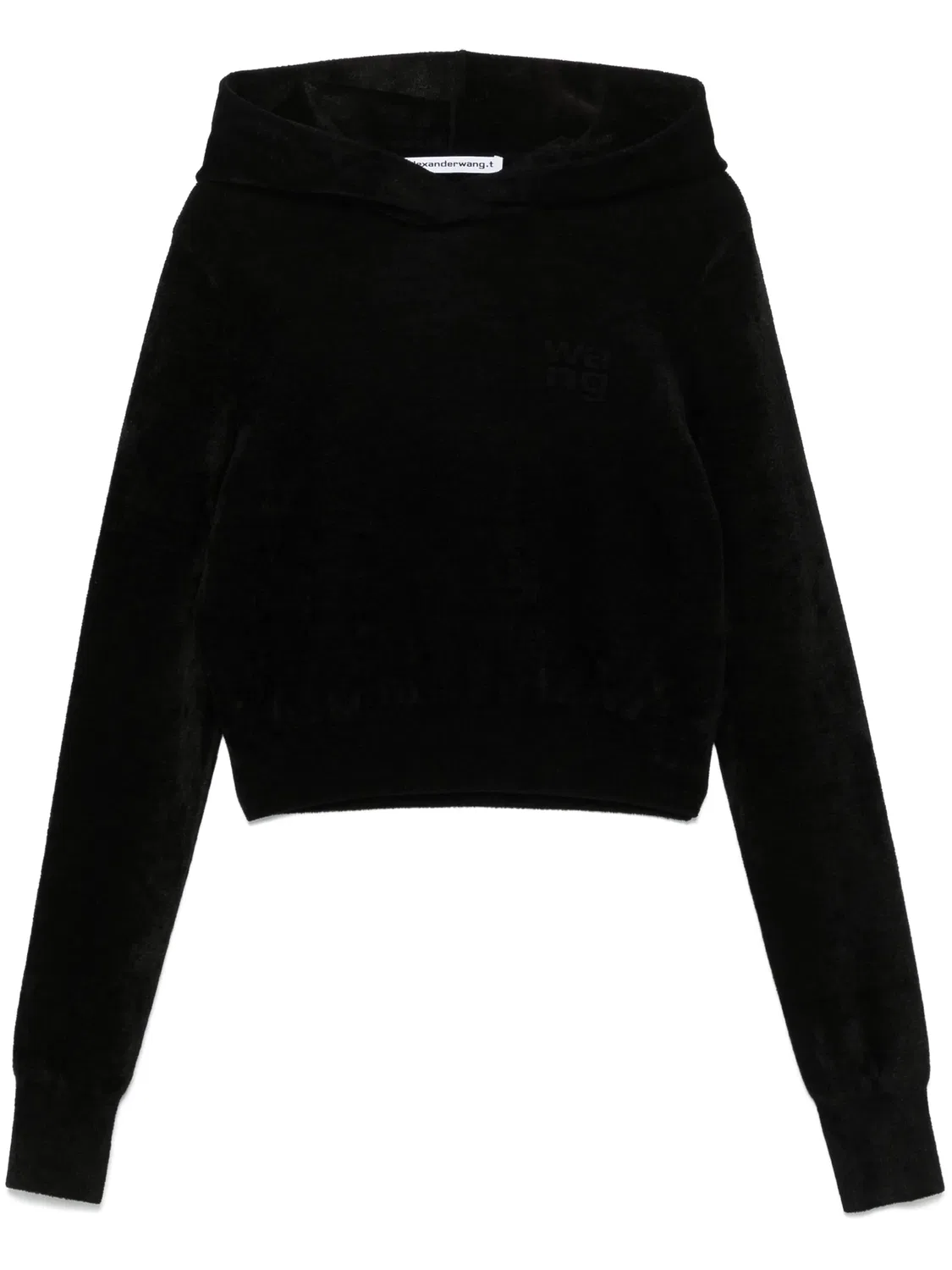 Alexander Wang Короткий Худи Черного Цвета