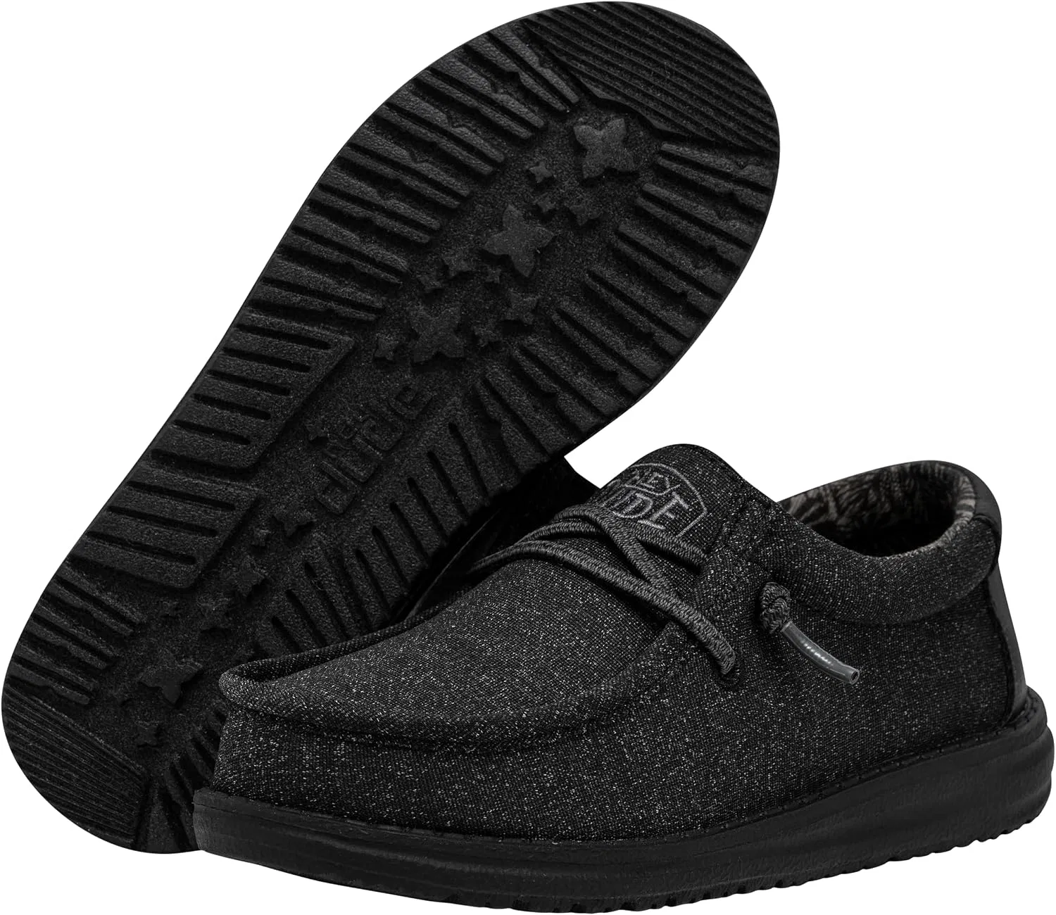 Детские туфли-лоферы для мальчиков Wally Basic HEYDUDE, Black — фото 4