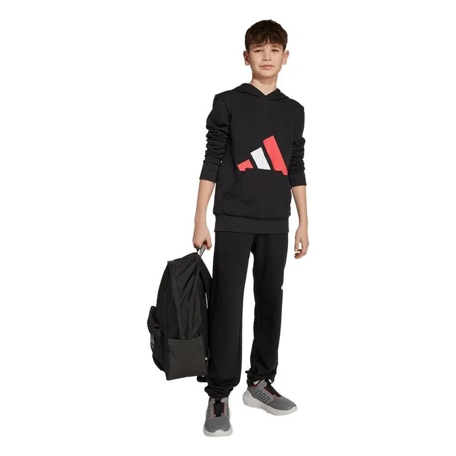 Детский свитшот с капюшоном adidas J BL FT HD 280 JY0301, Черный — фото 3