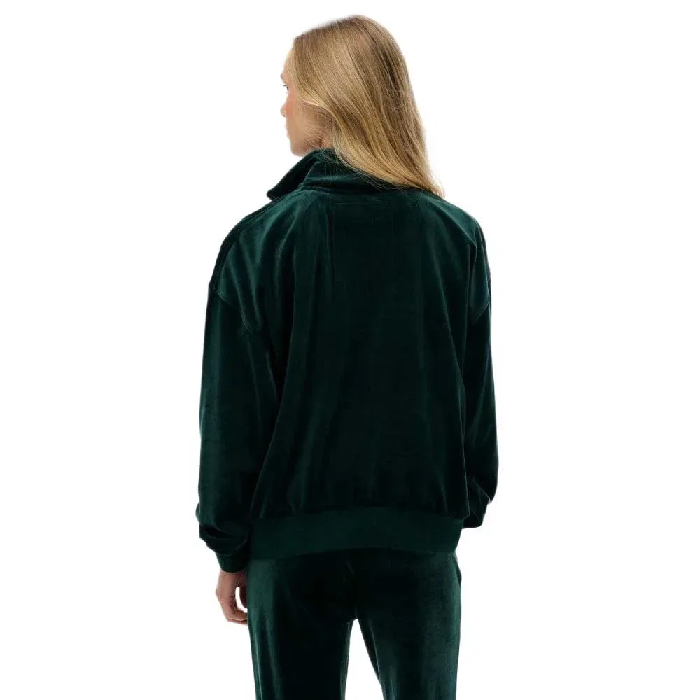 Женский свитшот с полузамком Country Club Velour Superdry, Green — фото 2