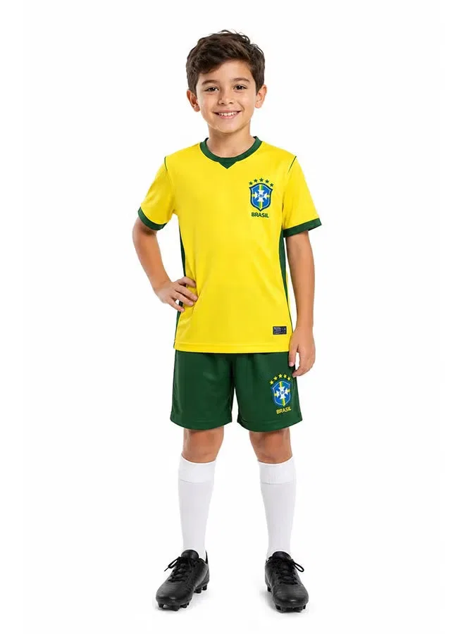 Комплект футбольный с принтом Brazil 2026 World Cup Toyland
