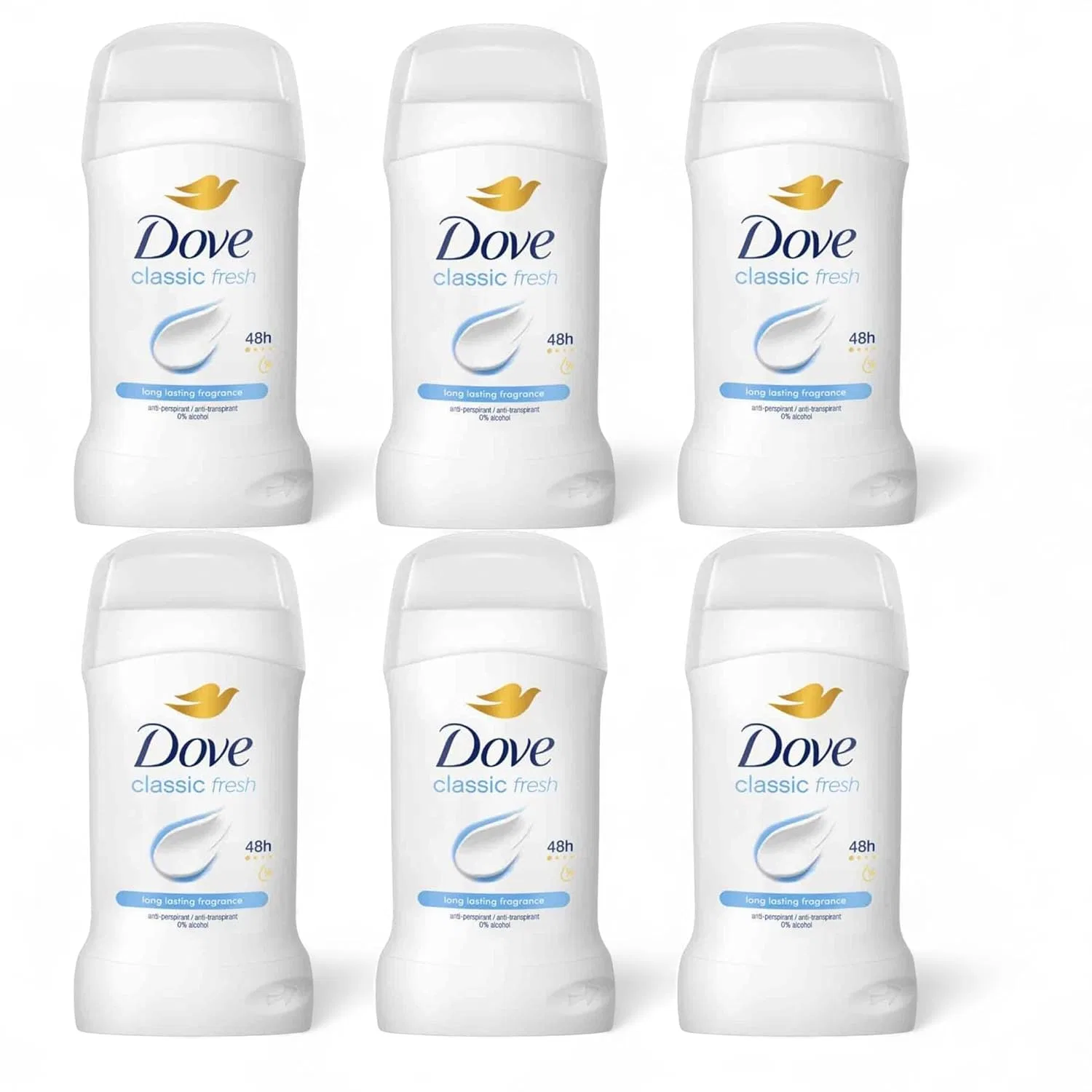 Дезодорант-стик Dove Classic Base Care, 6 шт по 50 мл, Чистота