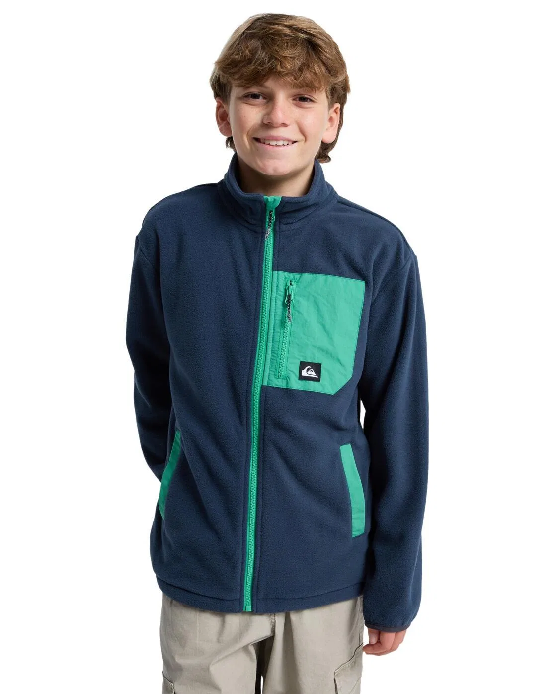 Детское флисовое худи с молнией для мальчиков ICE FIELD Quiksilver, Kosmosblau