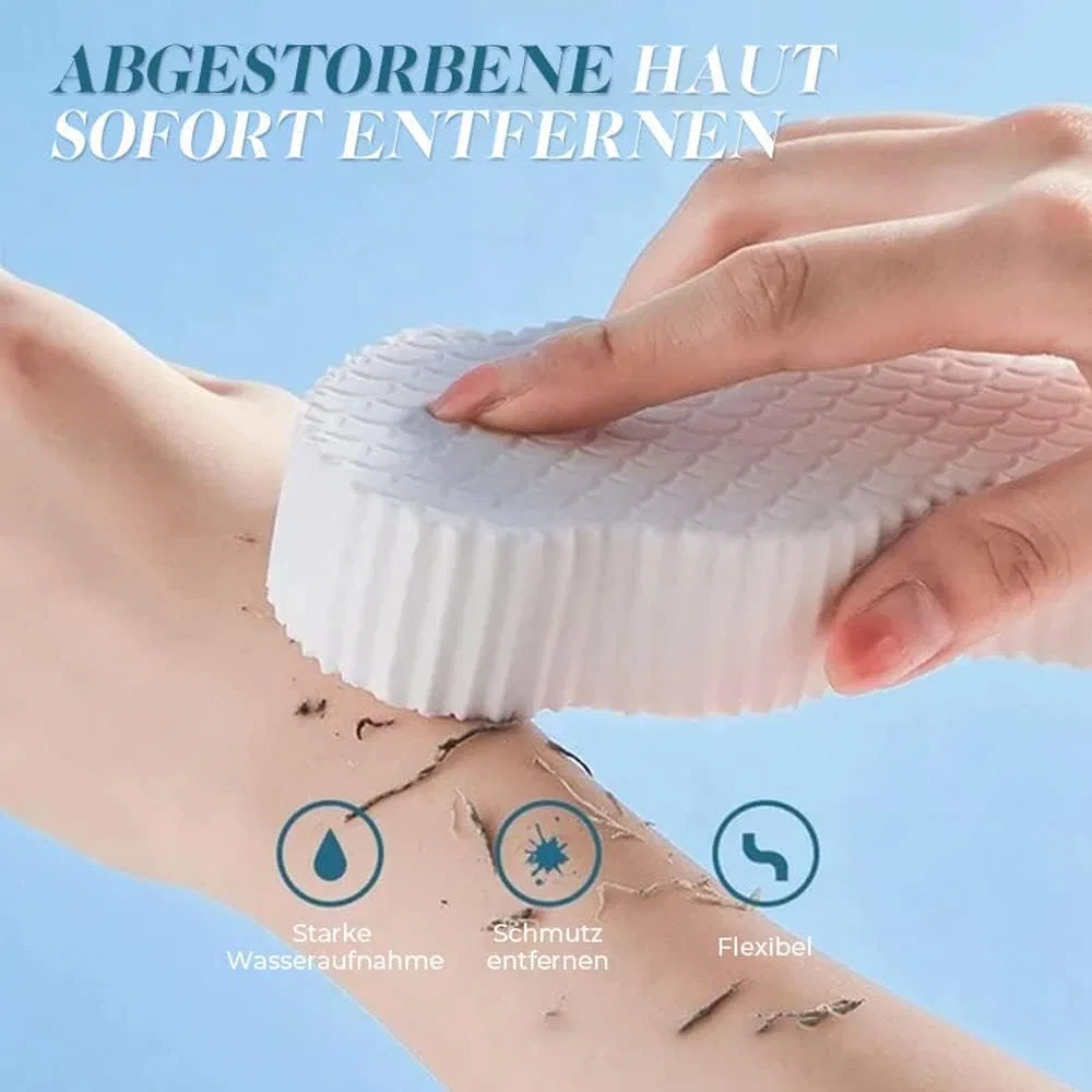 Мочалка для тела Super Soft Exfoliating Bath Sponge, WondFans, 8 шт., Белый — фото 3