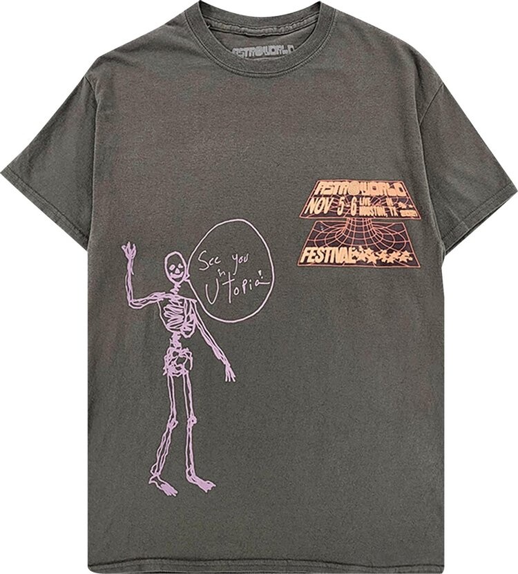 

Футболка Cactus Jack by Travis Scott Open Your Eyes Tee III 'Grey', серый