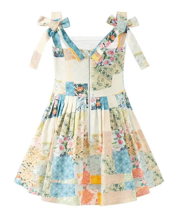Детское платье для девочек с пайетками Daniella Denim Mini Dress Marlo Kids, мультиколор — фото 2