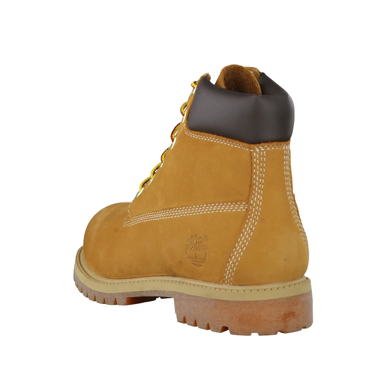 Детские ботинки для мальчиков с шнуровкой 6 in Premium Waterproof Timberland, Yellow Wheat Nubuck — фото 4