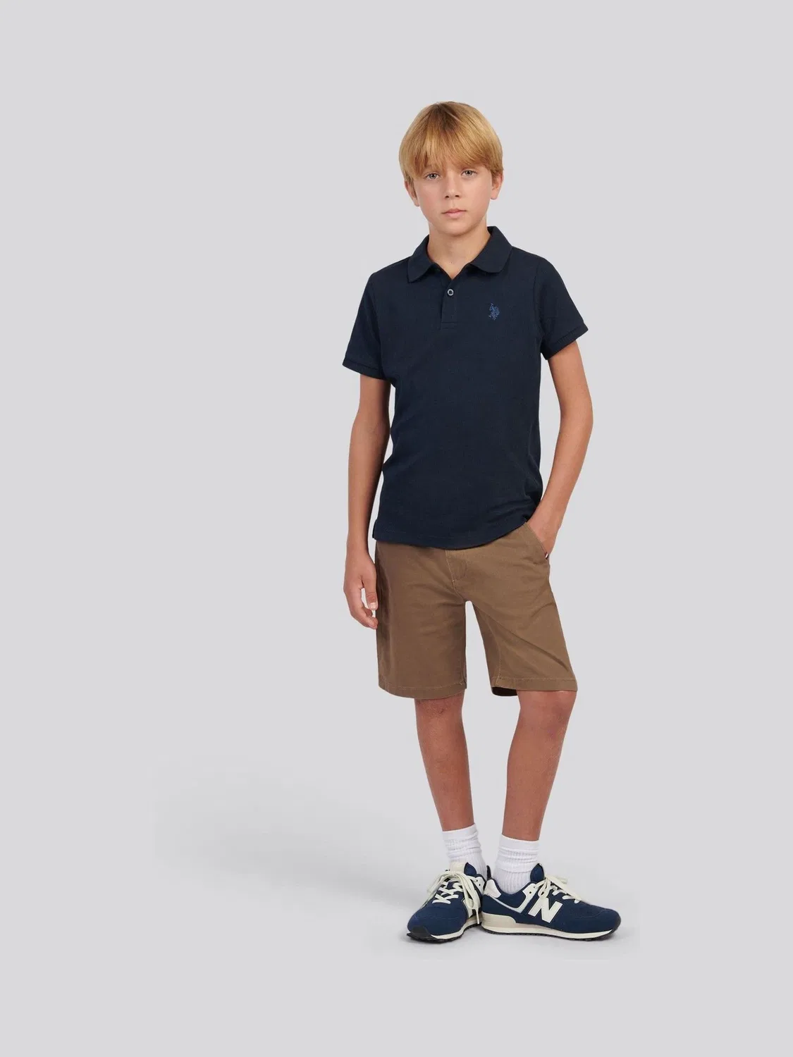 Шорты чинос классические U.S. Polo Assn, коричневый — фото 2
